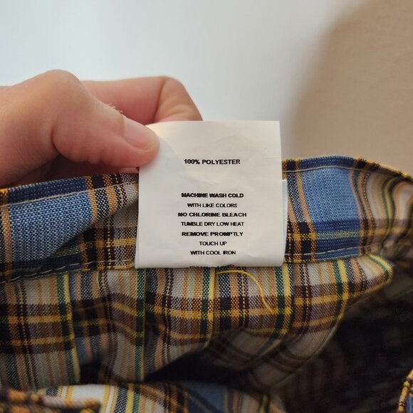 New Dennis Uniform Juniors Girls Classic Kilt Blue Yellow Santa Catalina Plaid - Picture 6 of 7